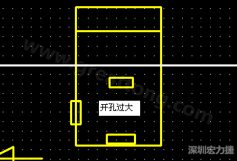 PCB設(shè)計(jì)時(shí)后焊元件焊盤開(kāi)孔過(guò)大容易使焊錫流進(jìn)插座造成短路。