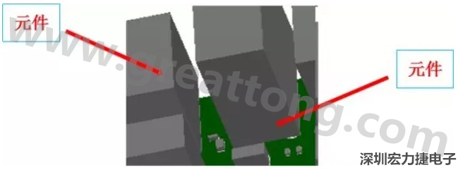 PCBA DFM問(wèn)題實(shí)例2：元件距離太近，組裝干涉 