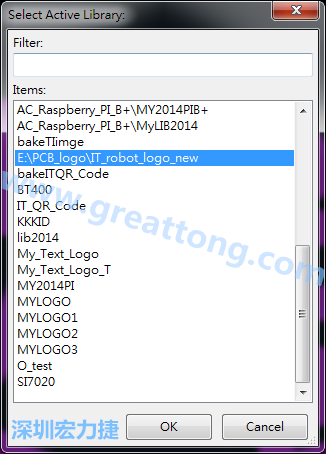 若要存到另外一個library 里， 要點選在File->Current library 重新再選擇Active Library， 就可以點選 File->Save Module in Acitve library 