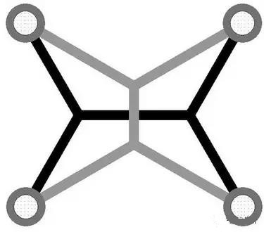 灰色Steiner樹不是最優(yōu)的，但黑色Steiner樹是最優(yōu)的。